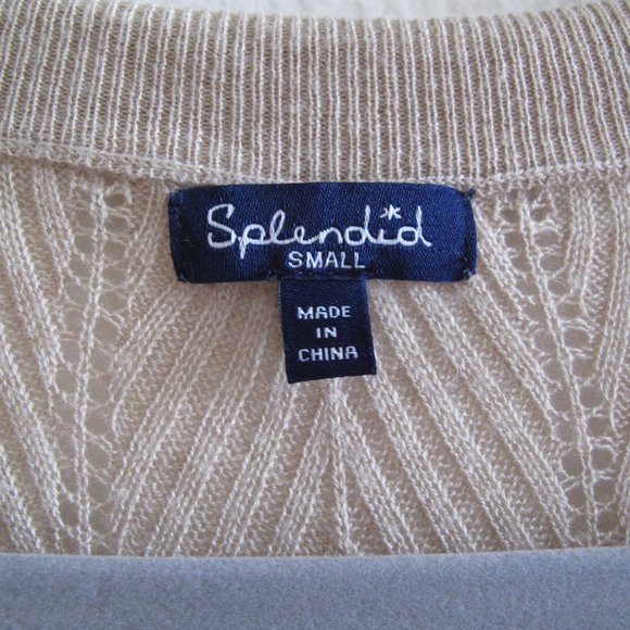 SPLENDID Cashmere Blend Beige Poncho - Picture 5 of 12
